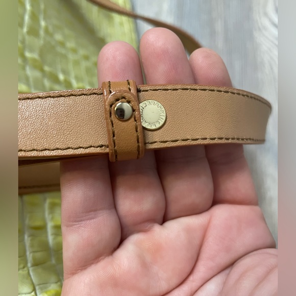 Brahmin Medium Arno Tote Limelight Ivory Brown La Scala Tri-Texture Leather Bag - Picture 7 of 16